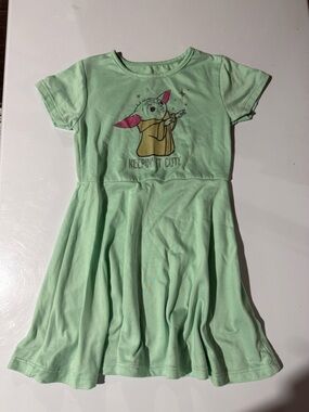 Star Wars Mint Green Baby Yoda Short Sleeve Dress